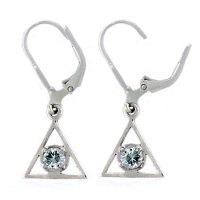 (image for) 9/16" Alanon Symbol Hinged Earrings with Cubics