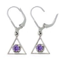(image for) 9/16" Alanon Symbol Hinged Earring with Stone
