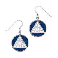 (image for) Turquoise Inlay AA Symbol Earrings