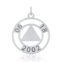 (image for) Silver AA Pendant with Date Engraving