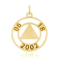 (image for) Gold AA Pendant with Date Engraving