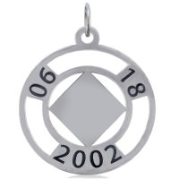 (image for) Silver NA Pendant with Custom Date Engraving