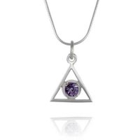 (image for) 9/16" Sterling Silver Alanon Pendant with Amethyst
