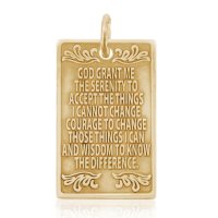 (image for) Gold Serenity Prayer Tag Pendant