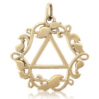 (image for) Gold AA Pendant With Vines