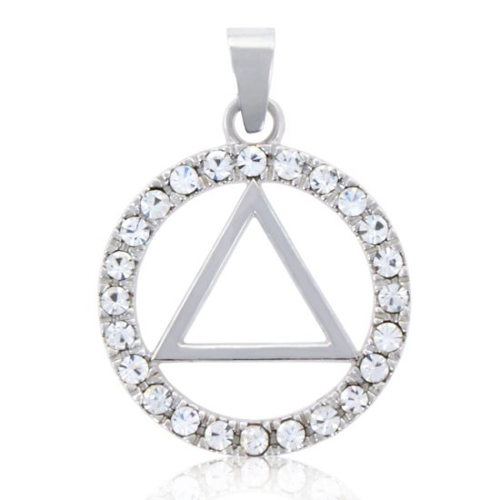 (image for) Silver Swarovski Crystal AA Pendant - Click Image to Close