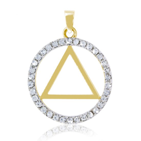 (image for) Gold Swarovski Crystal AA Pendant - Click Image to Close