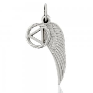 (image for) Silver AA Symbol & Wing Pendant