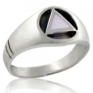 (image for) Silver AA Ring with Pink Shell