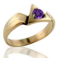 (image for) Woman's 10K Gold Alanon Ring with Amethyst Stone