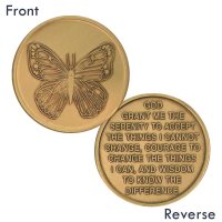 (image for) Butterfly Serenity Prayer Medallion