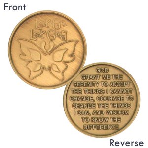 (image for) Let Go Let God Butterfly Serenity Medallion