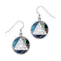 (image for) Abalone Inlay AA Symbol Earrings