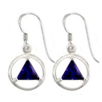 (image for) 1/2" AA Symbol Earrings with Stone