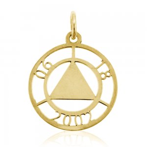 (image for) Gold AA Pendant with Cutout Date