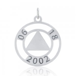 (image for) Silver AA Pendant with Date Engraving