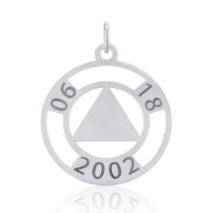 (image for) Silver AA Pendant with Date Engraving