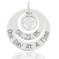 (image for) Silver NA Pendant with Custom Date and Slogan