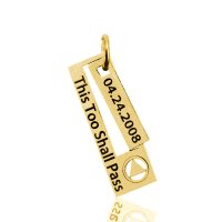 (image for) Gold Ladies AA Pendant with Date and Slogan