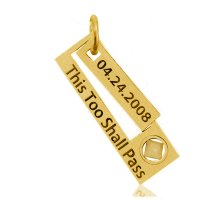 (image for) Gold Ladies NA Pendant with Date and Slogan
