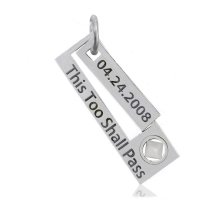 (image for) Silver NA Pendant with Custom Date and Slogan