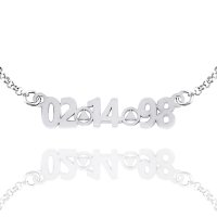 (image for) Silver AA Pendant Custom Date Cut-out