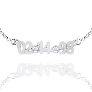 (image for) Silver AA Pendant Custom Date Cut-out