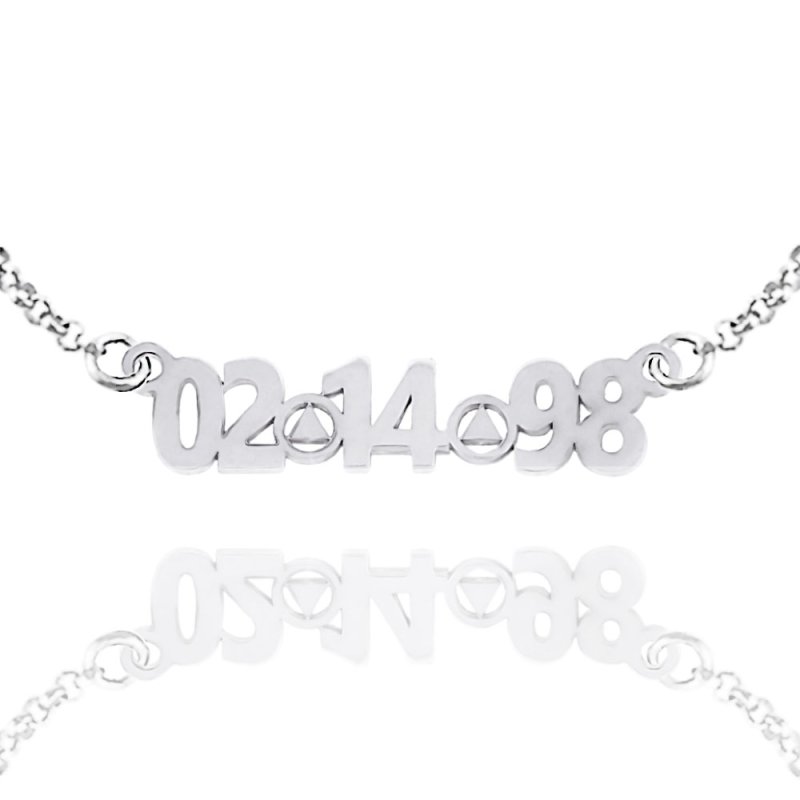 (image for) Silver AA Pendant Custom Date Cut-out