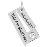 (image for) Silver Men's AA Pendant with Date and Slogan