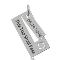 (image for) Silver NA Pendant with Dry Date and Slogan - Large