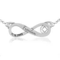(image for) Silver NA Infinity Pendant with Engraving