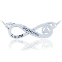 (image for) Silver AA Infinity Symbol with Custom Text