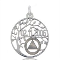 (image for) Silver AA Serenity Tree Pendant with Dry Date