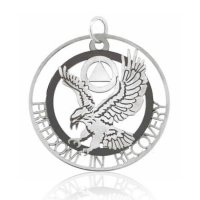 (image for) Silver AA Eagle Pendant with Custom Cut-Out