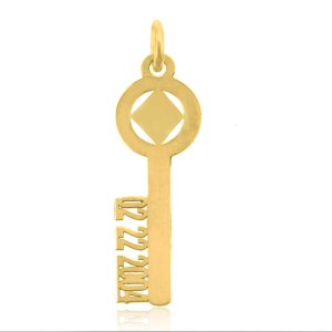 (image for) Gold NA Key Pendant with Custom Date