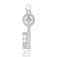(image for) Silver NA Key Pendant with Custom Date
