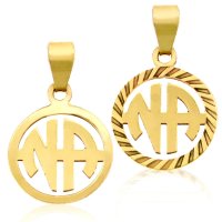 (image for) Gold NA Letters Pendant