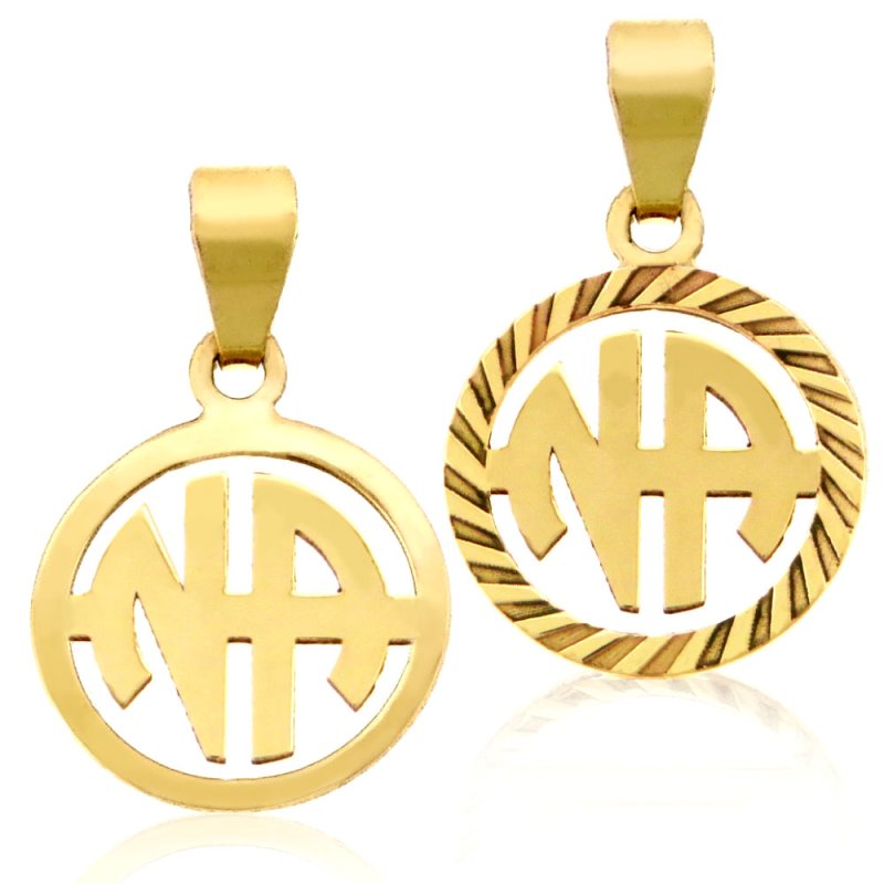 (image for) Gold NA Letters Pendant