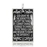 (image for) Silver Serenity Prayer Tag Pendant