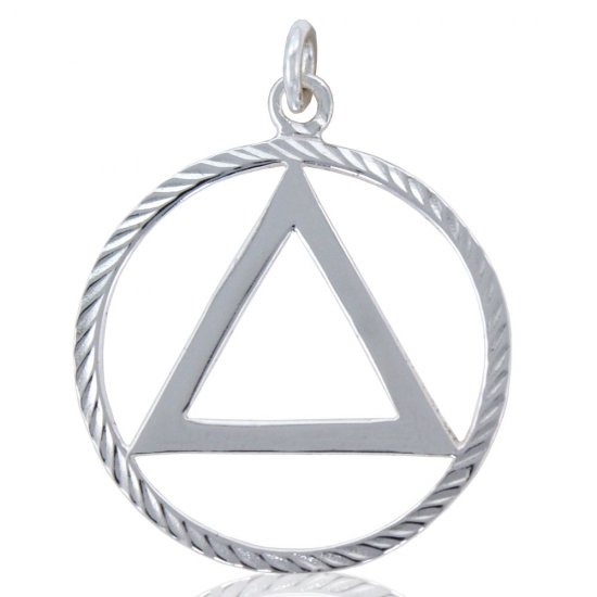 (image for) Men's Silver AA Pendant with Diamond-Cut Edge - Click Image to Close