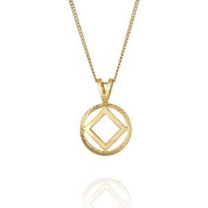 (image for) 1/2" Diamond Cut Gold NA Symbol Pendant