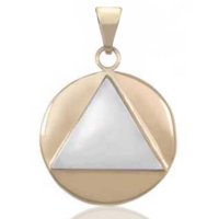 (image for) Men's Gold AA Disc Pendant