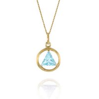 (image for) 10K Gold AA Pendant with Birthstone 1/2"