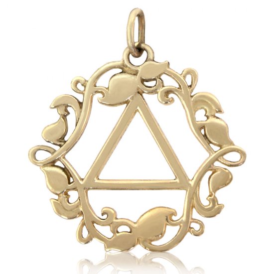 (image for) Gold AA Pendant With Vines - Click Image to Close