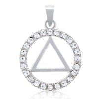 (image for) Silver Swarovski Crystal AA Pendant