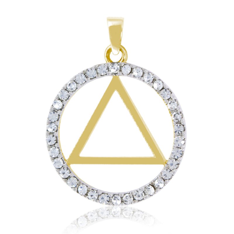 (image for) Gold Swarovski Crystal AA Pendant