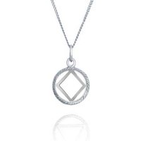 (image for) Silver 1/2" NA Diamond Cut Pendant