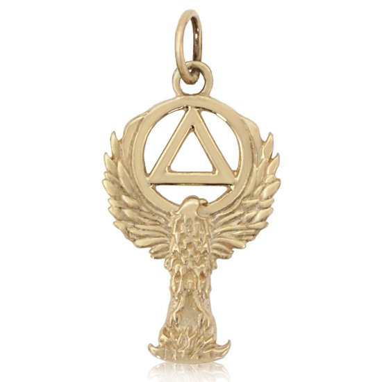 (image for) Gold Phoenix AA Pendant - Click Image to Close
