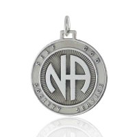 (image for) Silver NA Disc Pendant featuring Pillars of Self, Society, Service and God