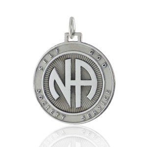 (image for) Silver NA Disc Pendant featuring Pillars of Self, Society, Service and God